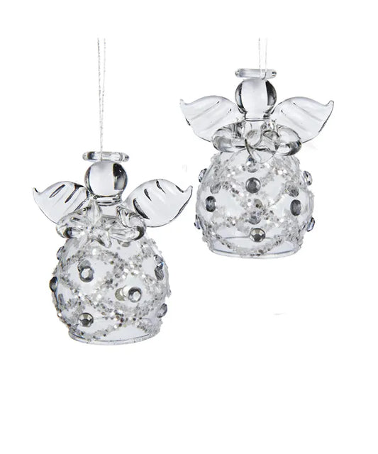 Clear Glass Angel Ornaments