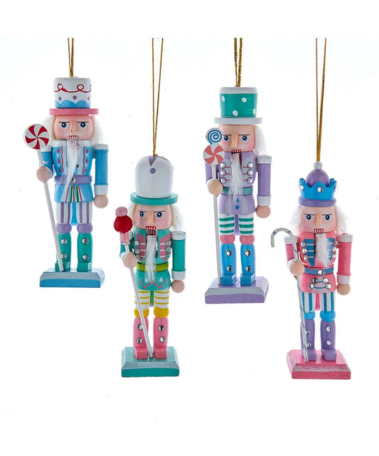5" Pastel Nutcracker Ornaments - Assorted Colors