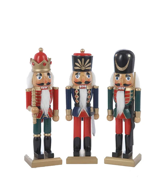 Kurt Adler 10" Wooden Soldier Nutcrackers, Assorted