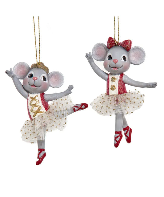 Red Mouse Ballet Ornament, Assorted