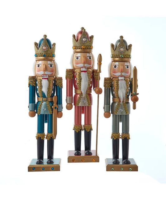 15" Teal, Green & Desert Rose Nutcrackers, Assorted