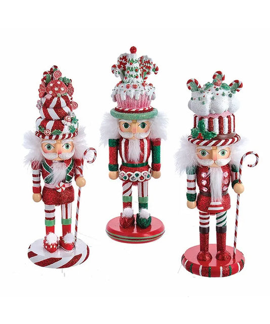 10" Hollywood Nutcrackers™ Candy and Cake Hat Nutcrackers