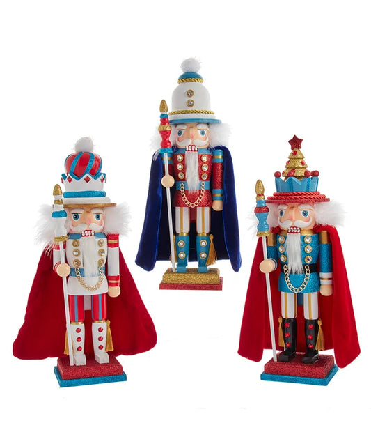 15" Hollywood Nutcrackers™ Red, White and Teal Soldier & King Nutcracker, Assorted Colors