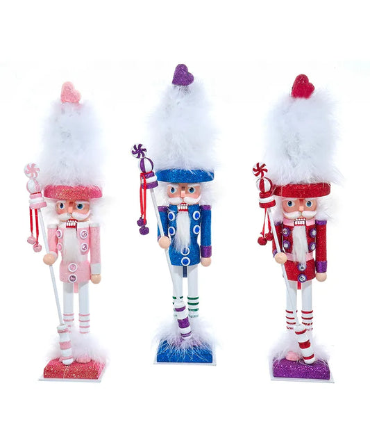 15" Hollywood Nutcrackers™ - Blue, Pink and Red Bold Color Nutcracker - Assorted colors